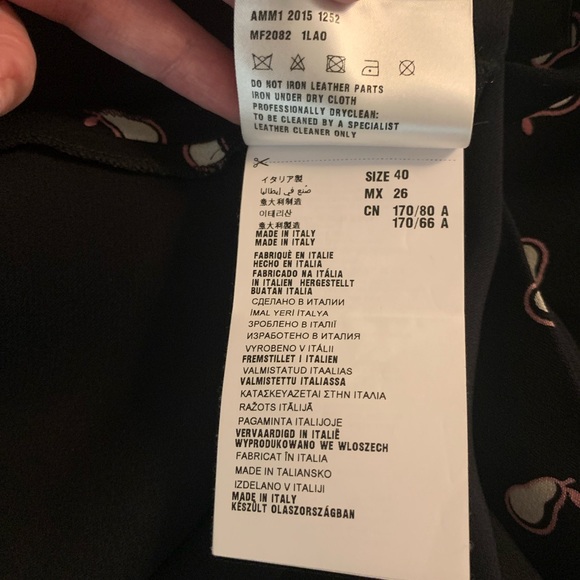 MIU MIU EMBELLISHED LEATHER DETAILED COLLAR MINI DRESS - Picture 4 of 7